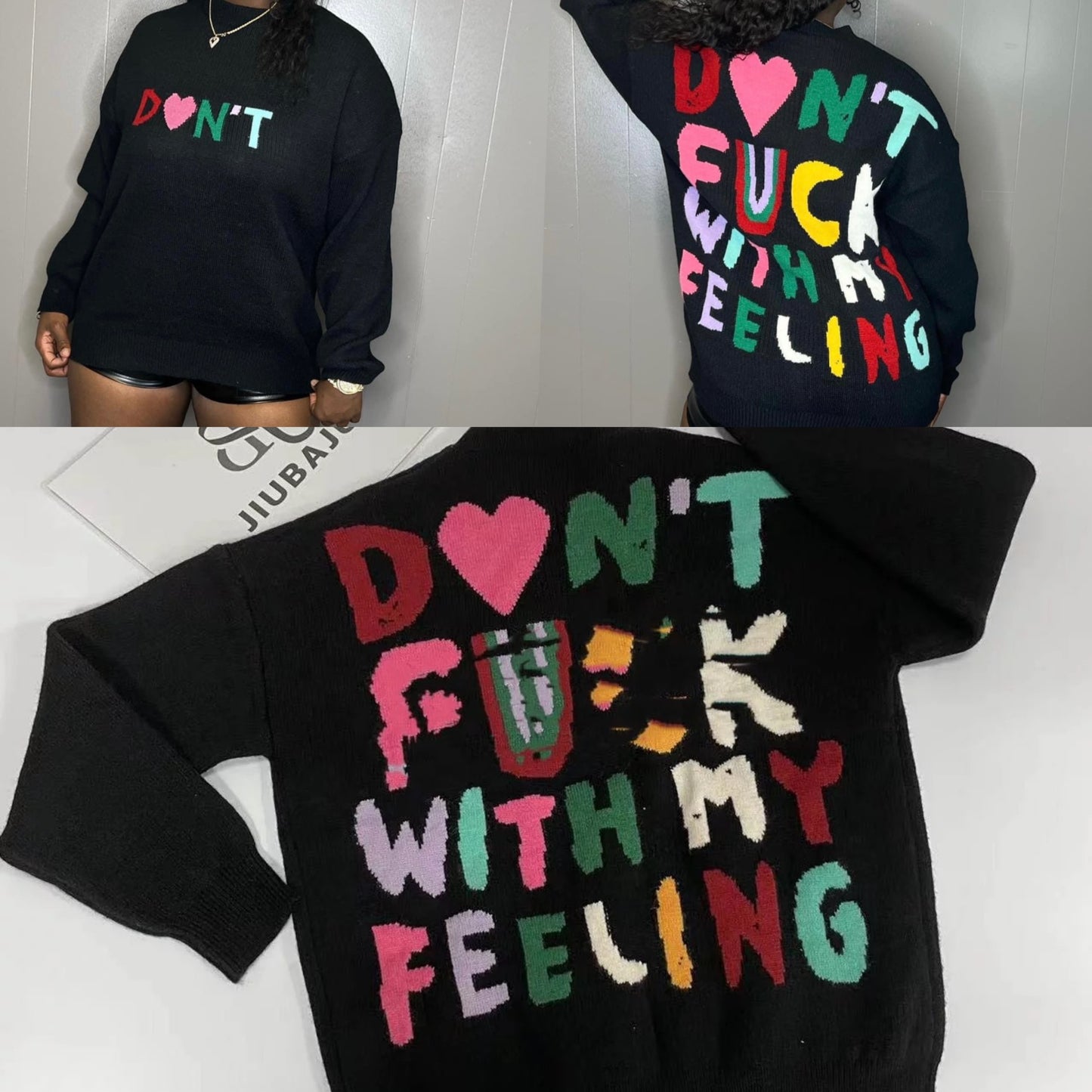 DFWM Feelings Over Sized Sweater